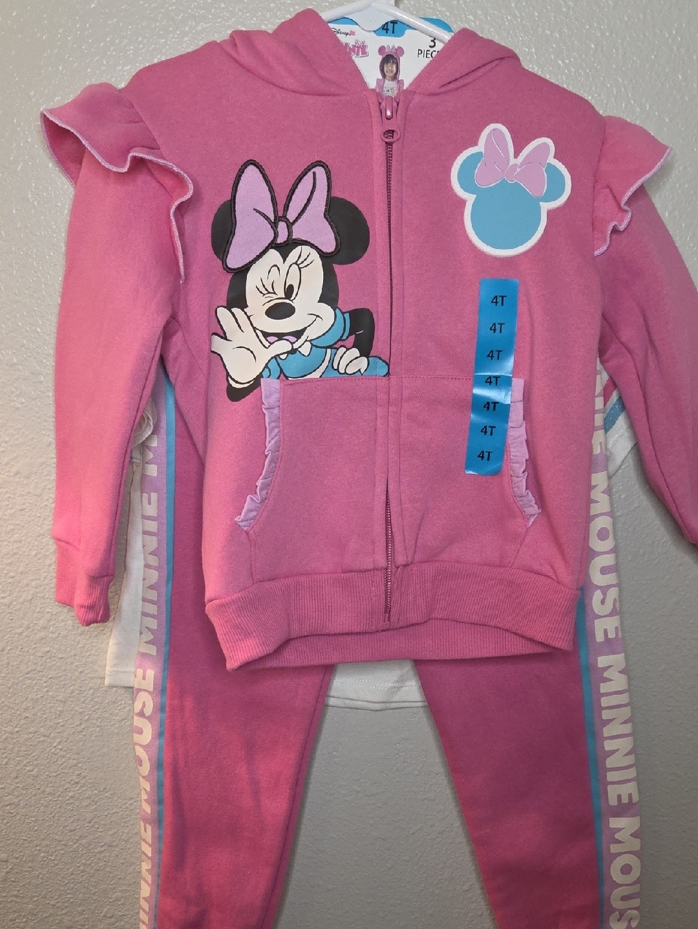 Minnie Mouse Pink Hoodie & Leggings Set